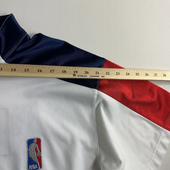 Vintage Y2K NIKE TEAM NBA LOGO Quarter Zip Pullover Sweatshirt Men Size XL White - Picture 8 of 10